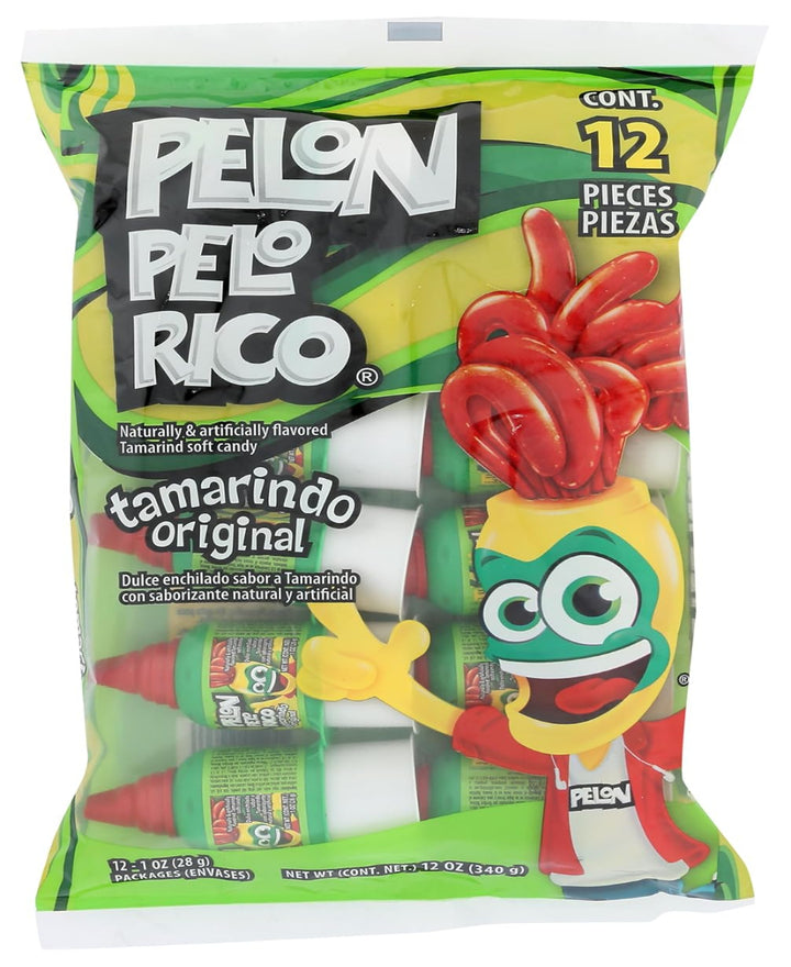 輸入菓子 メキシコ Pelo Rico ペロン・ペロ・リコ タマリンド味 10本 Pelon Pelo Rico -Tamarindo 12pcs – Mexican Candy Store by Mexicrate