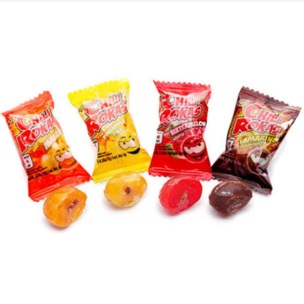 Jovy Chili Rokas Assorted Flavors 21pcs – Mexican Candy Store by Mexicrate